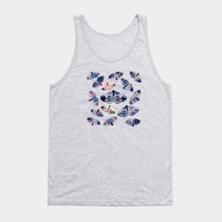 clouded silver moth - blue Tank Top